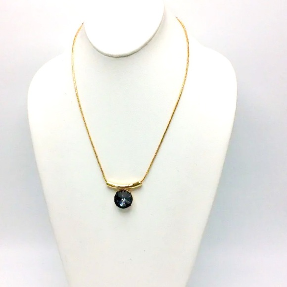 Kenneth Cole gold and stone pendant necklace - Picture 1 of 8